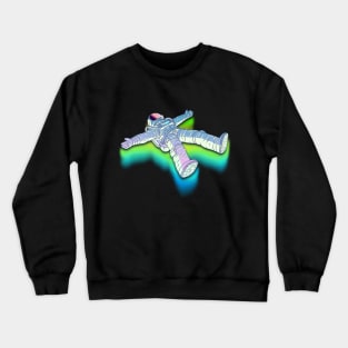 Spaceman Floating into Black Hole Crewneck Sweatshirt